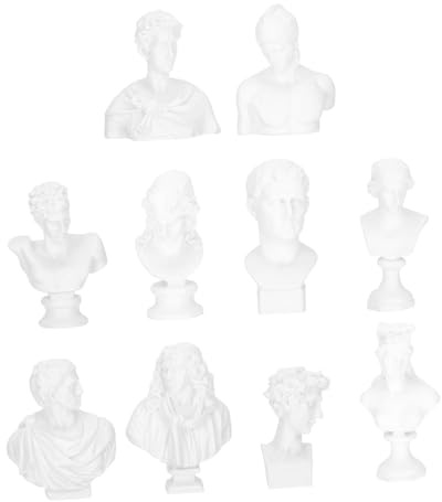 MAGICLULU 10pezzi Statue Resina Figure in Decorazioni Domestiche Sculture Di Volti Artigianato in Resina Statue Umane Stampi Manuali Busti
