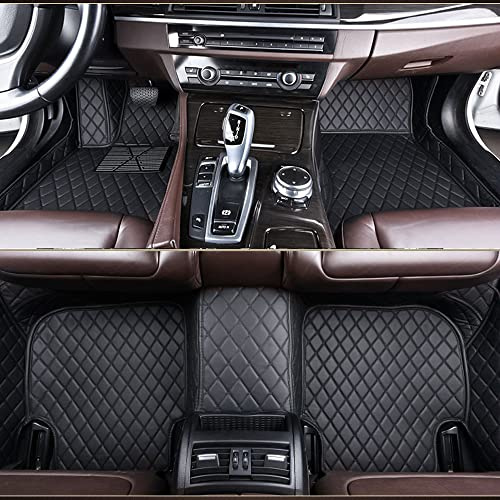 pour Nissan Kicks 2017-2024 Tapis de Sol de Voiture en Cuir Artificiel empêchez la Boue Le Sable la Graisse,Black 1-5 Seats