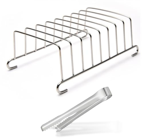 1 Grille À Pain Grillé, 1 Pince À Pain Magnétique, Grille À Pain Pour Friteuse À Air, Grille À Pain Grillé, Grille À Pain Grillé En Acier Inoxydable