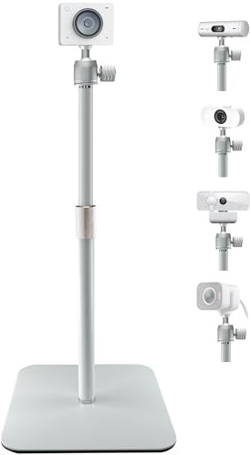 AceTaken Soporte blanco para cámaras web Logitech Brio 500, StreamCam, Lenovo, Nexigo White