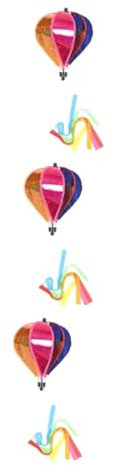 BESPORTBLE Lot De 3 Magnifiques Pendentifs Décoratifs en Forme De Montgolfière pour Jardin