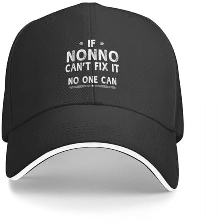 CWCMZDH Se Il Nonno Non riesce ad aggiustarlo Regali per la Festa del papà Nonno Uomo Berretto da Baseball Abbigliamento da Golf Cappello da Sole Cappelli Carini Uomo Donna