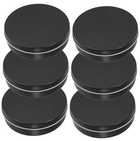 HOMOBABE 6piezas Caja De Hojalata Redonda Para Dulces Unidades Contenedor De Metal Tapa Almacenamiento De Bocadillos Para Fiestas y Reuniones