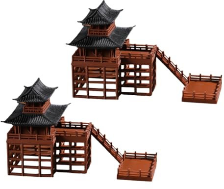 HAWILLOSCH 2piezas Adorno De Bonsái De Pagoda Decoración para Jardín Zen Micropaisaje Accesorio De