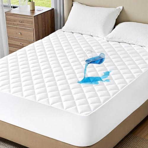 Pure Textile 100% Waterproof Mattress Protector, King Size (152x200 cm)