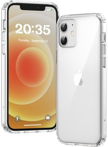 Voyahülle Hülle für iPhone 12/12 Pro Hülle, Anti-Vergilbung Transparent Handyhülle Stoßfest Schutzhülle, Premium Kratzfeste Case für iPhone 12/12 Pro - Durchsichtig