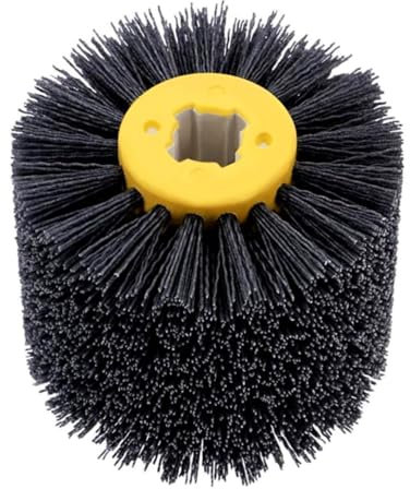 Rullo Abrasivi Wire,Spazzole Abrasive per Legno 120*100*20mm Smerigliatrice Angolare Filo Abrasivo Spazzole In Nylon Sbavatura Lucidatura Ruota di Lucidatura Uso apto para Mobili Lavorazione Del Legno