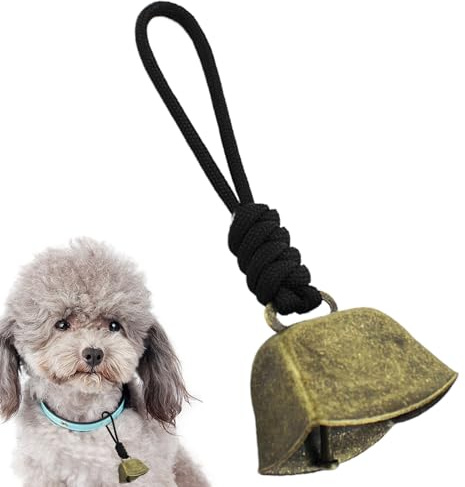 Kuhglocken Geräuschmacher – Mehrzweck-Glocken mit Umhängeband für, Ziegen, Ranch und Bauernhof, Metall-Ringerglocke für Outdoor, Camping, Wandern, Bärenalarm, Vieh-Ornament-Dekoration