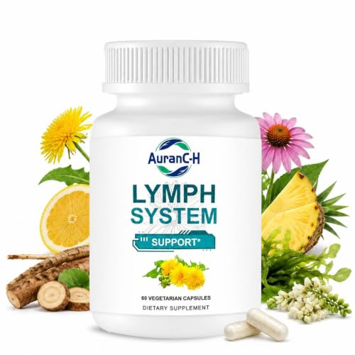 Lymphatic Drainage Supplement – Lymphoria Lymphatic Drainage Capsules with Dandelion, Burdock, Cleavers & Echinacea, Supports Bloating, Fluid Balance & Daily Lymphatic Wellness – 60 Capsules