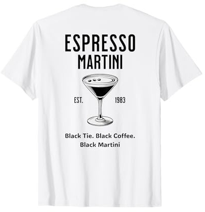 Espresso Martini Retro Back Print Since 1983 T-Shirt