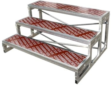 Choir Step Risers, Floor Standing Choral Singing & Lecture Stands, Durable Plywood & Galvanized Steel Construction for Stable Performance