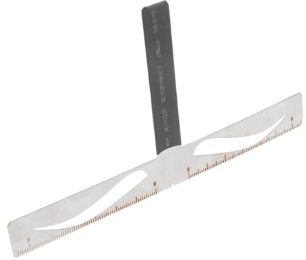 WEKADRIN Righello per Sopracciglia a 3 Punti, Stencil Riutilizzabile in Metallo, Strumento Portatile per Applicazioni Estetiche, Misurazione Precisa