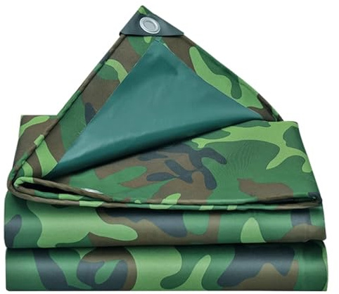 Camo Tarpaulin Waterproof Heavy Duty Camouflage Tarp Sheet Oxford Cloth Rainproof Canopy Tent Outdoor Foldable Protective Ground Sheet for Camping Garden Furniture(1x2m)