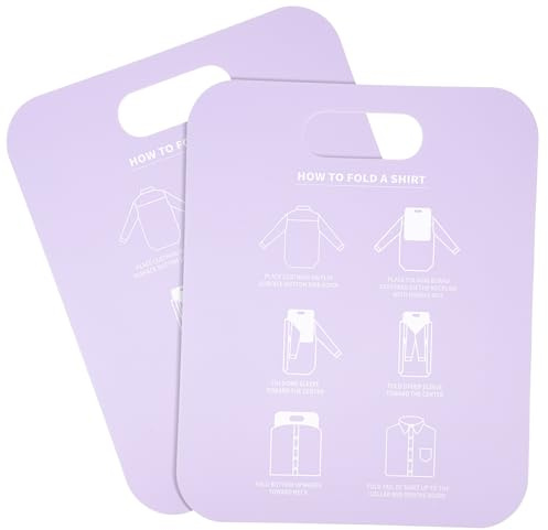ANDRESLAD 2 pièces Planche Pliage Tee Shirt PP pour Chemises Vêtements Maison Rangement Facile Compacte et Légère