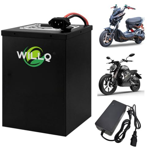 WILLQ Batterie au Lithium LiFePO4 72 V, 60 V et 48 V avec BMS pour Moteurs de cyclomoteurs et tricycles (jusqu'à 3 000 W), 16 Ah, 18 Ah, 20 Ah, 25 Ah, 30 Ah, 45 Ah et 50 Ah.,48v,16AH