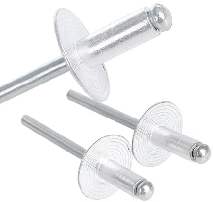 Kit de remaches ciegos de aluminio de 135 Uds con brida grande, Clips de remache ciego y juego surtido de remaches de tapa for uso doméstico y de taller