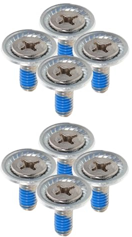 ABOOFAN 8 Tornillos de Fijación para Snowboard de Color Claro con Arandelas, Acero Inoxidable Resistente para Reparación y Reemplazo de Fijaciones, Accesorios para Deportes de Invierno,