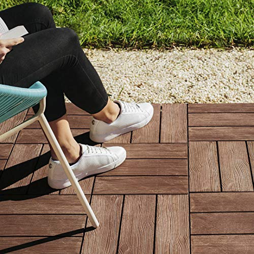 Catral 40010001 Pack 9 Fliesen clickfloor Holz, Holz, 30 x 30 x 2 cm