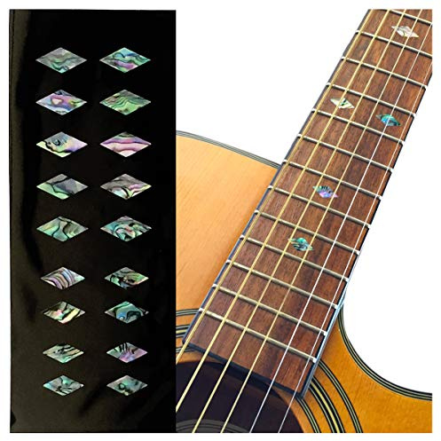 Inlay Sticker Griffbrett Position Marker für Gitarren, Bass & Ukulelen - Traditional Diamonds - Abalone-Mix