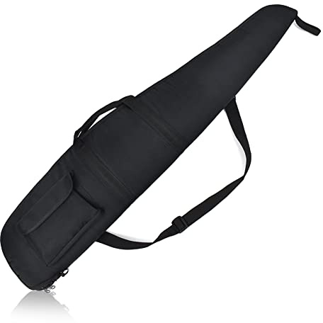 AUMTISC Soft Rifle Case, Shotgun Carrying Bag, Gun Cases for Scoped Rifles with Adjustable Shoulder Sling and Pocket, Black 52