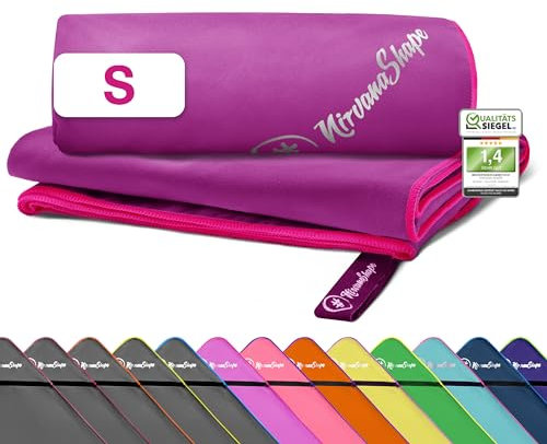 NirvanaShape Toalla de Microfibra 60 x 40 cm, Toalla de Viaje Ligera y compacta - Toalla de Microfibra para Viajes, Vacaciones, Fitness - sin Bolsillo en la Esquina ni Bolsa de Embalaje