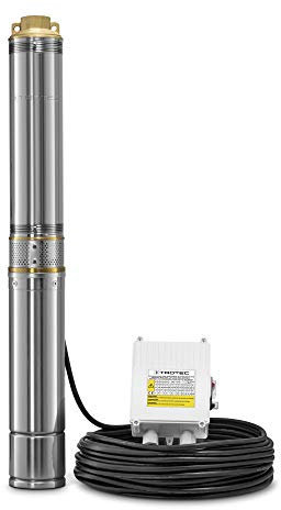 TROTEC Bomba para pozo profundo TDP 5500 E, Capacidad de bombeo: 6000 l/h, Carcasa De Acero Inoxidable, IP68