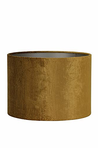 Light & Living Lampenschirm Zylinder Gemstone - Gold - Ø35x30cm - Zylinder - Velours