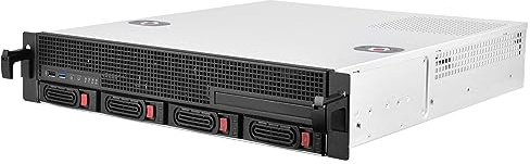 Silverstone SST-RM21-304 - Caja de Servidor de Montaje en Rack de 2U Compatible con 4X 2.5/3.5 SAS/SATA HDD/SSD