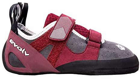 Evolv Elektra Damen Kletterschuh, Merlot/Grau, 40.5 EU