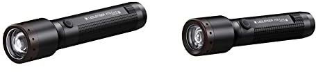 Ledlenser Kopflampe, Schwarz & 502178 P5R Core, Taschenlampe LED, 500 Lumen, Leuchtweite 250 Meter, Constant Light, Leuchtdauer 25 Stunden, fokussierbar, wasserdicht, 1 Stk.