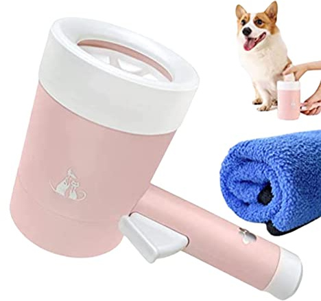 Patas para Perros | Limpiador automático Patas Perro | Silicona Agradable a la Piel | 360 Grados rotación portátil para Mascotas | Vaso para pies para Perros pequeños y Gatos