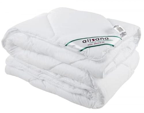 allsaneo® Microfaser Ganzjahres Steppbett 200x200 cm, mittelwarme kochfeste Bettdecke für Allergiker geeignet, hygienisch bei 95°C waschbar