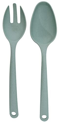 Couverts à salade PLA vert sauge 25 cm