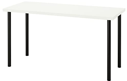 IKEA LAGKAPTEN/Adils Schreibtisch, 140x60 cm, Weiß/Schwarz