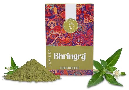 AATMANA Bhringraj Polvo | Eclipta Alba | Para Cabello Suave, Sedoso Y Natural | Promover El Crecimiento Del Cabello | Productos Ayurvédicos Para El Cabello - 100 Grams