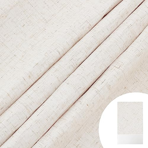 OLYCRAFT 100x42cm Beige Tela de Encuadernación de Libros Cubierta de Libro Superficie de Tela de Lino con Respaldo de Papel para Encuadernación de Libros Scrapbooking Caja de Regalo Fabricación