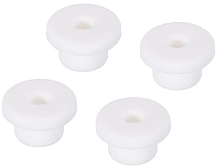sourcing map 4Pcs T Type Rubber Grommet Mount Dia 16mm ID 7mm H 14mm Seal Protection Flexible Hole Plugs for Cable Pipe White