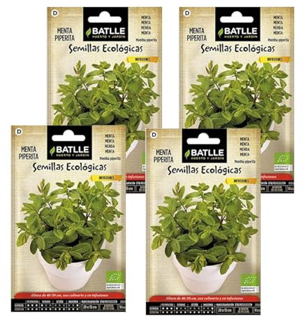 Semillas de menta ecológica de Semillas Batlle PACK (4)