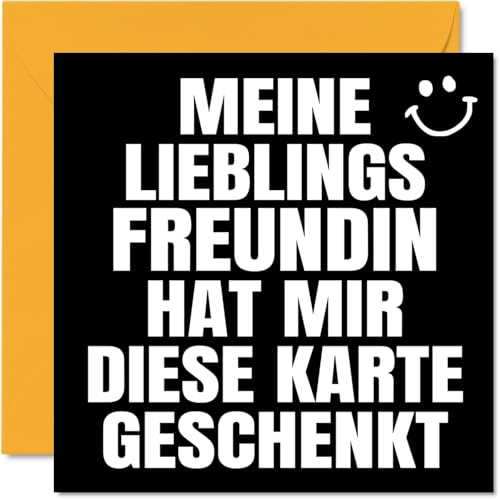 Stuff4 Lustige Geburtstagskarten für Freundin Männer Frauen - Meine Lieblings - Glückwunschkarte zum Geburtstag für Freund von Freundin 145 mm x 145 mm Witzige Humor-Bday-Grußkarten
