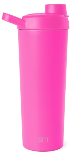 Simple Modern Shaker-Edelstahl-Flasche mit Ball | Metall-Isolierbecher für Proteinshakes, Shakes und Pre-Workout-Getränke | Rally | 710ml | Raspberry Vibes