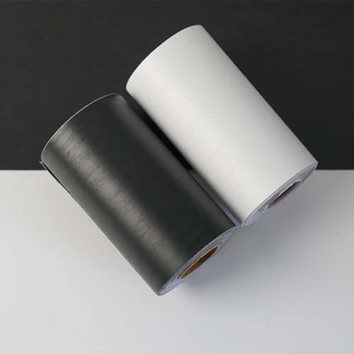 Trimold Bordo adesivo per carta da parati per bagno e cucina, impermeabile, con venature del legno nero, cornice a specchio (10 m x 9,9 cm)