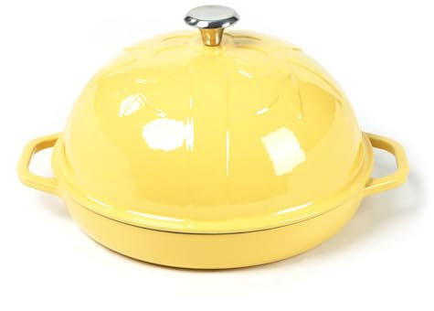 HAWOK Enameled Cast Iron Bread Oven Dia.30 cm/12 inch Yellow