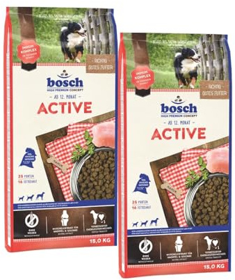 Bosch Active 2 x 15kg Sparpaket Trockenfutter für Hunde