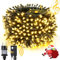 NEXVIN Lichterkette Weihnachtsbaum 25M Weihnachtsbeleuchtung Warmweiß, 200LED Lichterkette Außen Strombetrieben mit Weihnachtsmusik Speicherfunktion 8 Modi, Weihnachtsdeko Wasserdicht für Party Garten