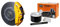 Foliatec Bremssattel Lack Set, Hitzebeständig, Komplettsatz für 4 Bremssättel, Performance Yellow, 7-teiliges Set & Chrome Out Set Zierleisten Folie Schwarz Glänzend