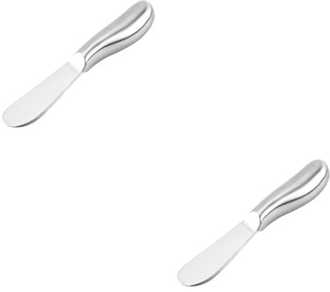 Amosfun 2St Butterstreicher aus Edelstahl küchengadget küche gadget küchengeschirr Cake knife kitchen utensils Sahnemesser Butterstreuer Marmeladenverteiler Buttermesser aus Edelstahl