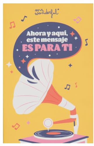 Mr. Wonderful - Postal con grabador de mensaje audio - Ahora y aquí, este mensaje es para ti - Incluye sobre
