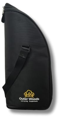 Outer Woods Insulated 1.5 Bottle Cooler Bag, with 2 Units of Ice Gel Pack, Ideal for Carrying Wine, Beer, Whisky, Vodka, Soda, Juice, Milk, and Water, Black