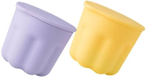 Ipetboom 2sets Silicone Makeup Brush Cleaning Bowl Brush Cleaning Box for Beauty Tools Easy Clean Compact Design