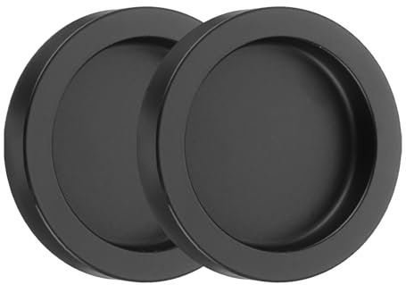 sourcing map 2 maniglie rotonde per porte scorrevoli in vetro per doccia, in lega di alluminio da 1,5 cm, maniglie per porte del bagno back-to-back, con fissaggio adesivo, manopole scorrevoli per